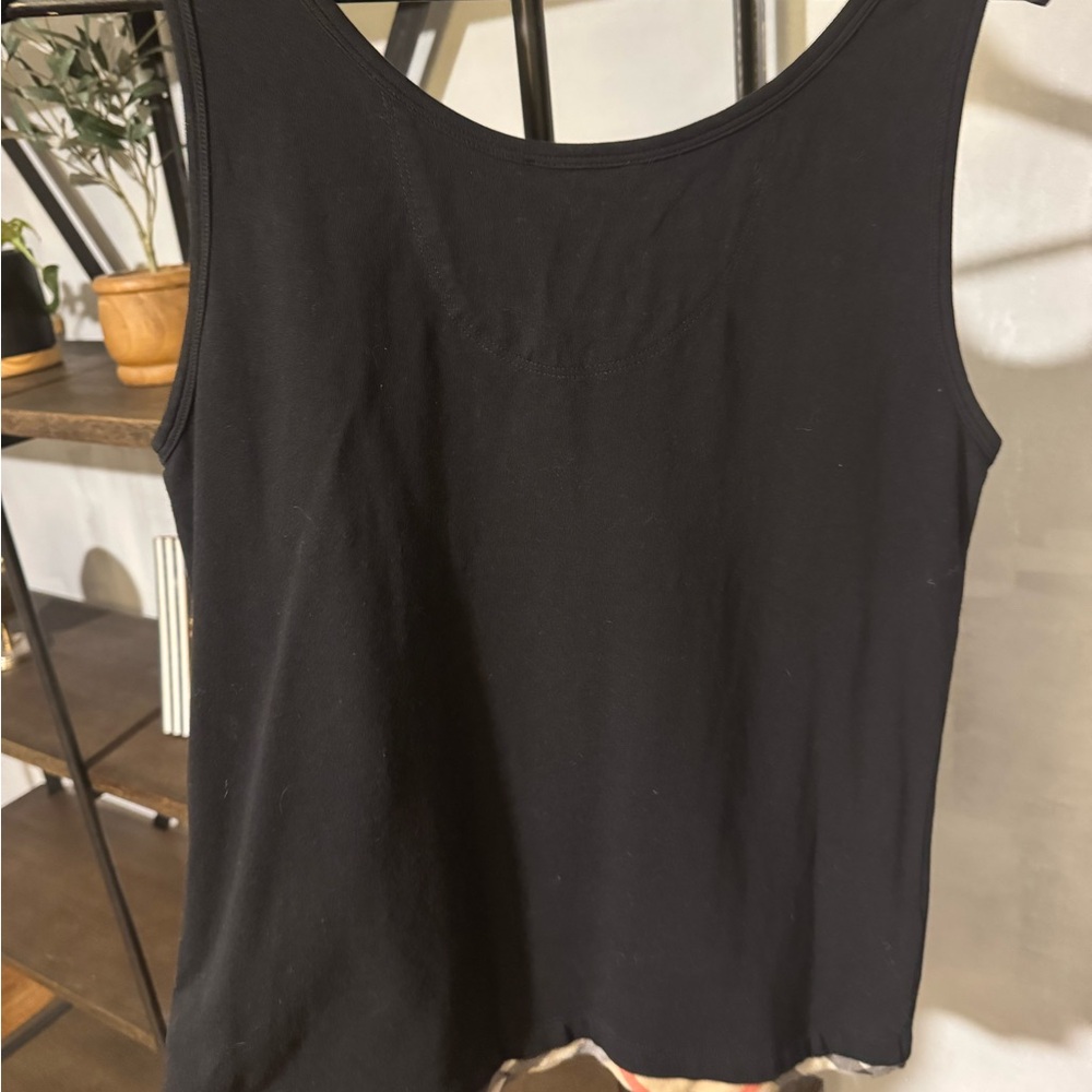 Burberry Black Tank Top with Check Detail - Picture 4 of 6